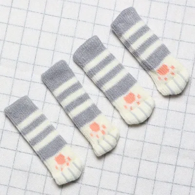 Superfactory 4 PCS Chair Table Leg Cover Socks Protection Non-slip Floor Protectors For Furniture Legs
