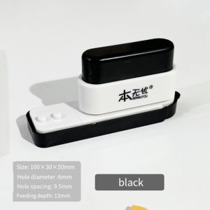 BFCGBH มินิมินิ ที่เจาะกระดาษ5รู 6mm ครับ แบบพกพาได้ เจาะรูมาตรฐาน เครื่องมือกระดาษใบหลวม พลาสติกทำจากพลาสติก เครื่องเจาะรูบัญชีมือ สมุดโน๊ต