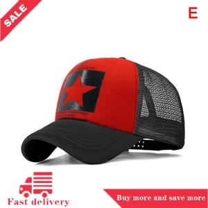[COD] Five Star Pattern Baseball Cap Women Outdoor Baseball Hat Breathable Men