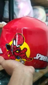 Helm Anak Cop Karakter Batman Hitam Cowok Cewek Usia 2-6 Tahun