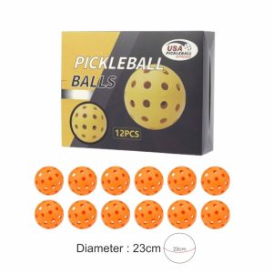 ABS Tournament Pickleball Indoor Outdoor Training Seamless 12pcs 40 Holes Multi-Color Picking Bola Berkualiti Tinggi 室内/室外匹克球