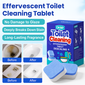 Quick Dissolve Toilet Cleaning Tablets Stain Scale Remover Deodorizer Bathroom Sanitizer Concentrated 12 Tablets