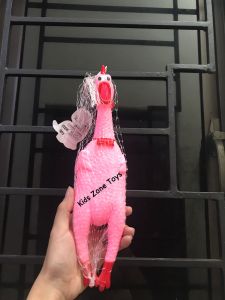 KZT Mainan Ayam Karet Teriak Kecekek Screaming Chicken Shrilling Size M / Size L Squeaky