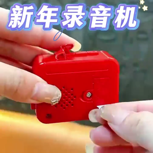 Sound Recording Pendant for New Year Celebration Voice Recorder Keyring Ornament Clear Sound Playback Keychain Jewelry