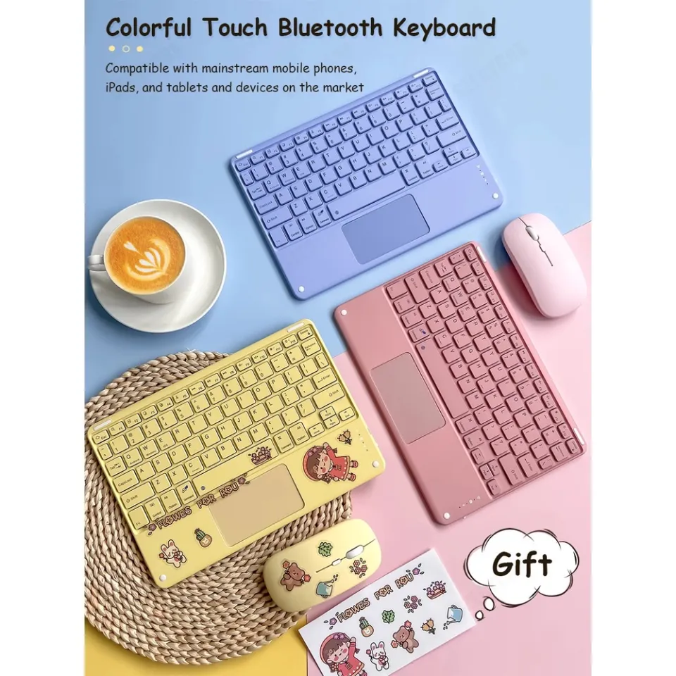 ASH 10 Inch Bluetooth Keyboard Mouse Set for Huawei Matepad Air