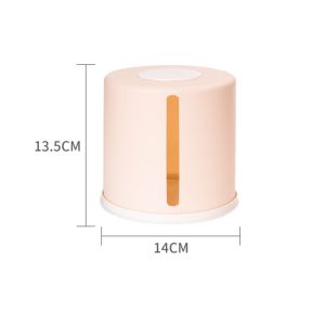 INNEED Plastic Roll Tissue Box Durable Cylinder Paper Towel Box Multifunctional Solid Color Tissue Case Household Use