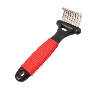 KBBABJ มัลติฟังก์ชั่ แบบพกพาได้ อุปกรณ์แต่งขนสัตว์เลี้ยง ทนทานต่อการใช้งาน เหล็กไร้สนิม อุปกรณ์ทำความสะอาดสุนัข หวีสุนัข หวีคราดแมว หวีกำจัดขนสัตว์เลี้ยง