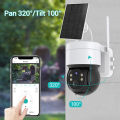 Hamrol 3MP WIFI Solar Panel PTZ IP Camera Rechargeable Battery Human Detection Outdoor Wireless CCTV Security Camera. 