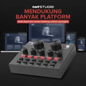 PROMO TaffSTUDIO Soundcard V8S Bluetooth Audio USB External Live Broadcast Mic