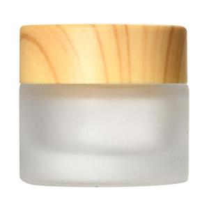 Glass Cosmetic Containers with Lids Round Frosted Cosmetic Jars Small Empty Glass Sample Jars for Makeup Lotions Sample