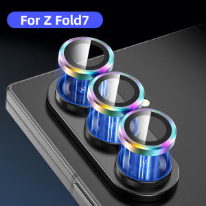 Fonken 3 gói Bảo vệ ống kính máy ảnh cho Samsung Galaxy Z gấp 7 bọc hoàn toàn chống trầy xước Vòng Kim Loại HD kính cường lực