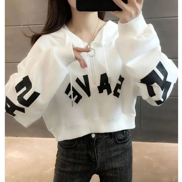 Jaket hot sale hoodie crop