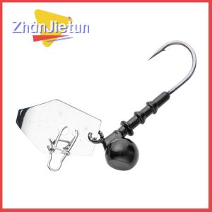 zhanjietun Blade Jig Head Fish Hook 9G Fishing Hooks With Spin Lock Pin Spinner For Soft Fishing Bait Of Carbon Steel Hooks