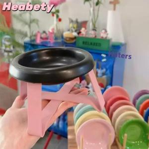 Heabety New Spine Protection Pet Bowl High Feet Neck Protection Cat Bowl With Stand Pet Food Bowl Pet Supplies