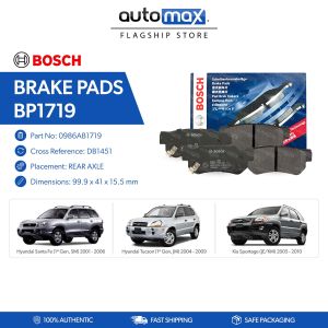 Bosch Brake Pads BP1719 (DB1451) REAR for Hyundai Santa Fe 2001 Tucson 2004 Kia Sportage 2005