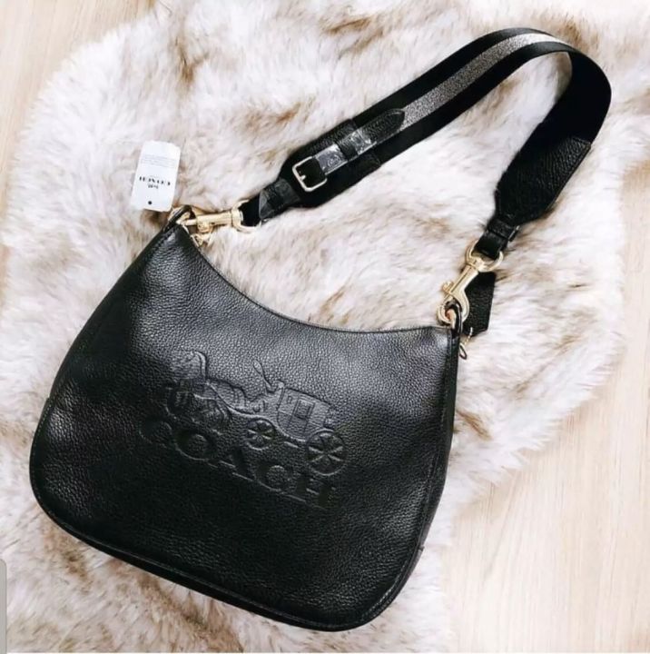 Coach F72702 Jes Hobo Refined Pebble Leather Shoulder Bag Black Lazada PH