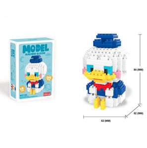 BETTIE DIY 3D Puzzle Toy Brick Mini Blok Karakter Kartun Lucu Mainan Balok Susun Mainan Anak