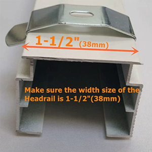 2 Pcs Heavy Duty Curtain Brackets Vertical Blind Snap-in Bracket for External Install Simple Style and Elegance to Home