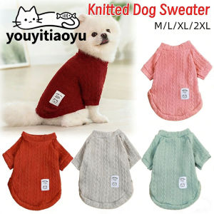 YOUYITIAOYU M/L/XL/2XL Knitted Thin Dog Sweater Autumn Winter Puppy Clothes Warm Soft Cat Pet Clothing 宠物毛衣