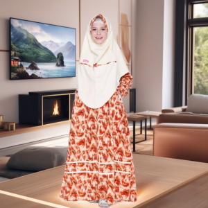 BAJU DRESS LUCU GAMIS KATUN ANAK RAHNEM RE 01 BATA / BAJU NGAJI ANAK GAMIS HIJAB ADEM & CUTE