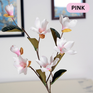 Bunga Magnolia Buket Artifisial Bunga Mawar Buket Bunga Hias Plastik Untuk Dekorasi Ruangan Florist BG20