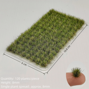 MIRELAE 120PCS Multicolor Grass Tufts Self-Adhesive 8mm Height Simulation Wargame Scenery Mini Miniature Plant Artificial Flower Cluster Toy