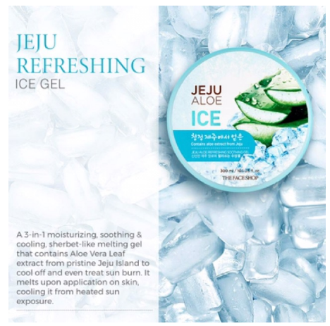 Jeju Aloe Ice Refreshing Soothing gel ( 300ml ) & Aloe Vera 98% ...