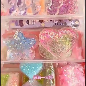 387Pcs DIY Goo Keychain Kit Cream Glue Sticker Set Craft Box Educational Toy Gift for Girls