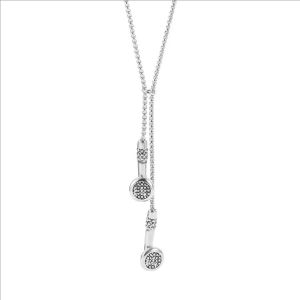 Fashion Hip Hop Charm Music Earphone Metal Pendant Clothes Accessories Necklace Jwelry For Men Women