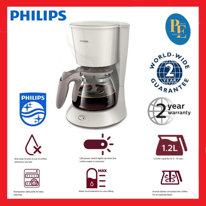 Philips Drip Stop Daily Collection Coffee Maker HD7447 Lazada