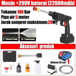 Jet 900 meter BAIPUXI Alat cuci motor semprot 699vf 9000bar 99990mah 2baterai 10 sel kotak peralatan gratis Cuci mobil cuci lantai sirami bunga Jet Cleaner Cordless tekanan tinggi Mesin cuci mobil dan motor Alat cuci mobil High pressure cleaner