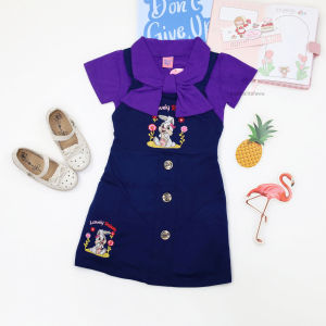 [FREE TAS] Dress Lilly uk 1-9 Tahun / Baju Anak Perempuan Import Overall Baju Kodok Dres Balita 5 th Korea Denim Set Premium KiosBalitafawa