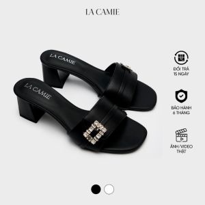 Dép cao thiết kế trẻ trung hiện đại chât liệu da thương hiệu LaCamie GC5B0091