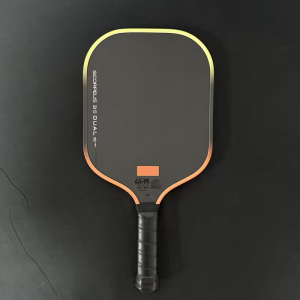 3S Dual Pickleball Paddle with T700 Carbon Fiber - Orange/Yellow Gradient Edge Crisp Feel Surface & Hot-Molded for Enhanced Control Stability Power & Precision - Compatible with