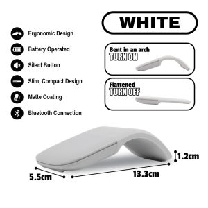 Mouse Wireless Foldable Arc Bluetooth 4.0 Mouse for surface pro Folding Bluetooth Touch Tetikus Wayarles Lipat