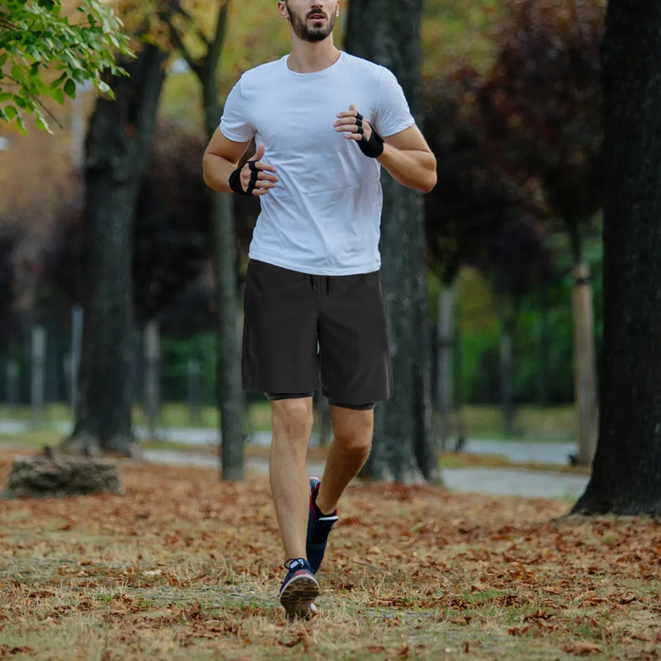 Lixada Men in Running Shorts Breathable Quick Dry Workout