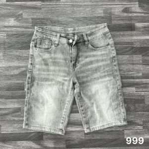 Quần short jean nam phối phong cách rách sướt nhẹ và chấm sơn đẹp thêu LOGO thời trang cao cấp hàng chuẩn shop