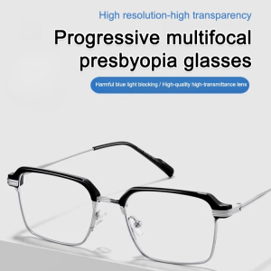 Automatic Zoom Light-Sensitive Color-Changing Blue Light Blocking Reading Glasses For Indoor Outdoor Use With Sun Protection