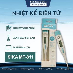 Nhiệt kế điện tử Sika MK-811 có cảnh báo sốt cao sau khi đo an toàn tiện lợi nhanh chóng