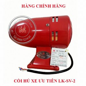 Còi hú xe ưu tiên LK-SV-2 bảo hành 12 tháng động cơ chống nước chất liệu thép ko gỉ sơn tĩnh điện có rơ le bảo nhiệt bảo vệ có CO CQ và Hóa đơn VAT 10%
