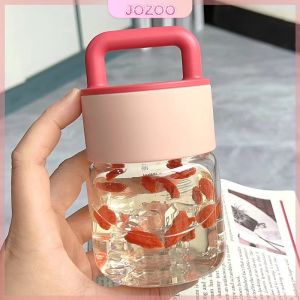 Jozoo 300ml Portable Water Cup Student Water Bottle Transparent Cup With Handle