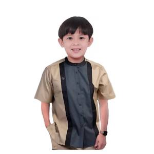Baju Koko Couple Ayah Dan Anak Laki Laki Harga Terpisah Kemeja Kurta Kerah Sanghai Lengan Pendek Bahan Kapas Premium Seragam Hadroh Santri