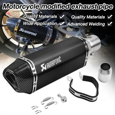 Akrapovic M1 Full Exhaust Pipe 38mm-51mm Universal Motorcycle Exhaust Muffler System with DB killer/Silencer