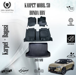Karpet Mobil 5D Honda HRV 2014 - 2024 + Alas Kaki ( Keset ) Karpet 7D New Model Fullset