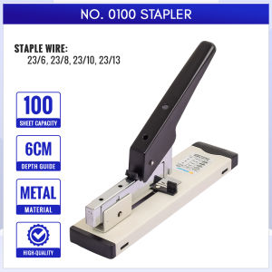 Officom Heavy Duty Stapler Metal 0100 & 0242 Ergonomic Paper Stapling 100/ 240 Sheets Capacity