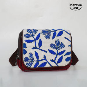 MARAWA Shae - Falla Tas Selempang Wanita Etnik Handmade Merah Ruby