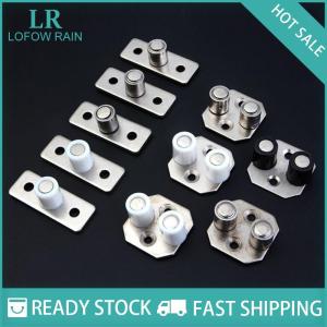 LF Wholesale✨Flash Sale ✨ ตัวยึดประตูไม้แบบเลื่อนติดพื้น2ชิ้นตัวยึดลูกกลิ้งด้านบน