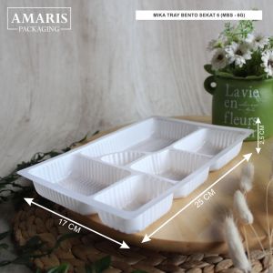 Mika Tray Bento Sekat 6 Isi 25 Pcs MBS-6G Amaris Packaging