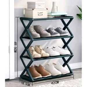 HTF 4-tier Creative X-shaped Shoe Rack Simple Shoe rack Simple Shoe rack