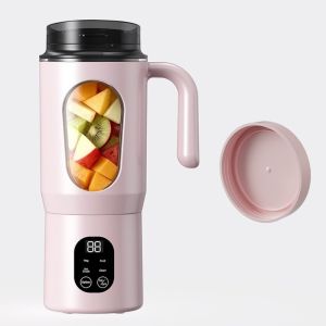 RGFV STORE Dung lượng lớn Máy ép trái cây di động Chống rò rỉ Không dây Cốc xay sinh tố điện Nghiền đá Màn hình kỹ thuật số Cốc ép trái cây Du lịch